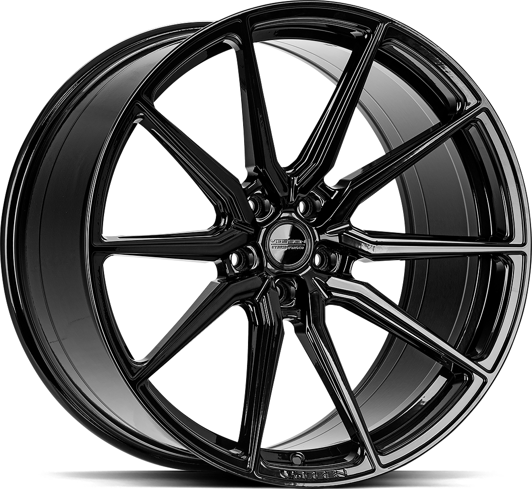 Vossen HF3 Gloss Black erikoisvanteet autoon fälgar bilen
