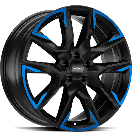 Ronal R71 Jetblack Matt Blue Tinted Matt