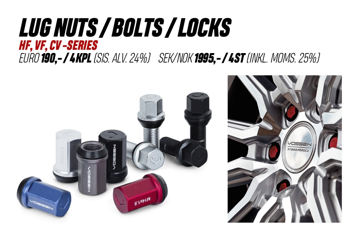 Vossen pultit venttiilit locks nuts bolts